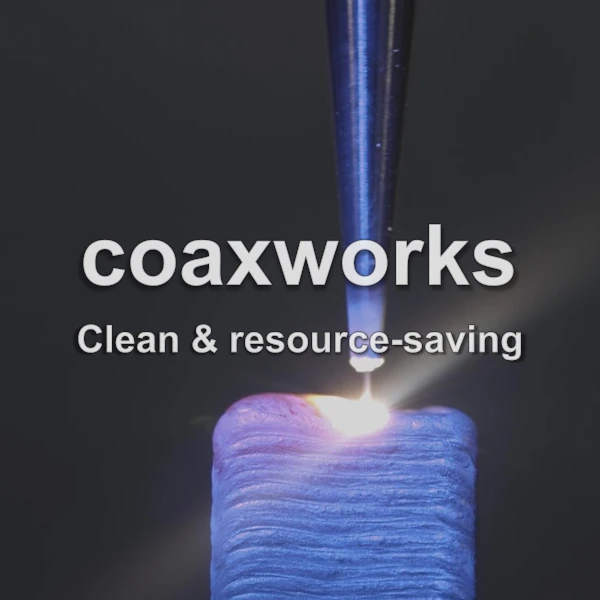 coaxworks | Cleanliness, purity, simple occupational health and safety or few regulations for welding, 3D printing or coating metal with wire through 100%, full resource-saving, environmentally friendly, inexpensive, no waste, non-toxic, productive or no residues through welding wire, laser wire deposition, wire deposition, wire welding, welding material, filler material wire, welding filler wire, wire deposition welding, wire cladding or metal wire