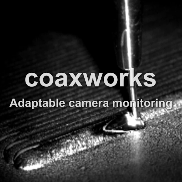coaxworks | Example image of observation system | built-in off-axis, lateral or external or inline, built-in or in-process process observation, sensor technology, IR sensors, measuring system for heat, temperature monitoring system, readjustment or quality recordings, process documentation for reproducibility or delay-free adjustment, direct control based on weld pool or molten pool